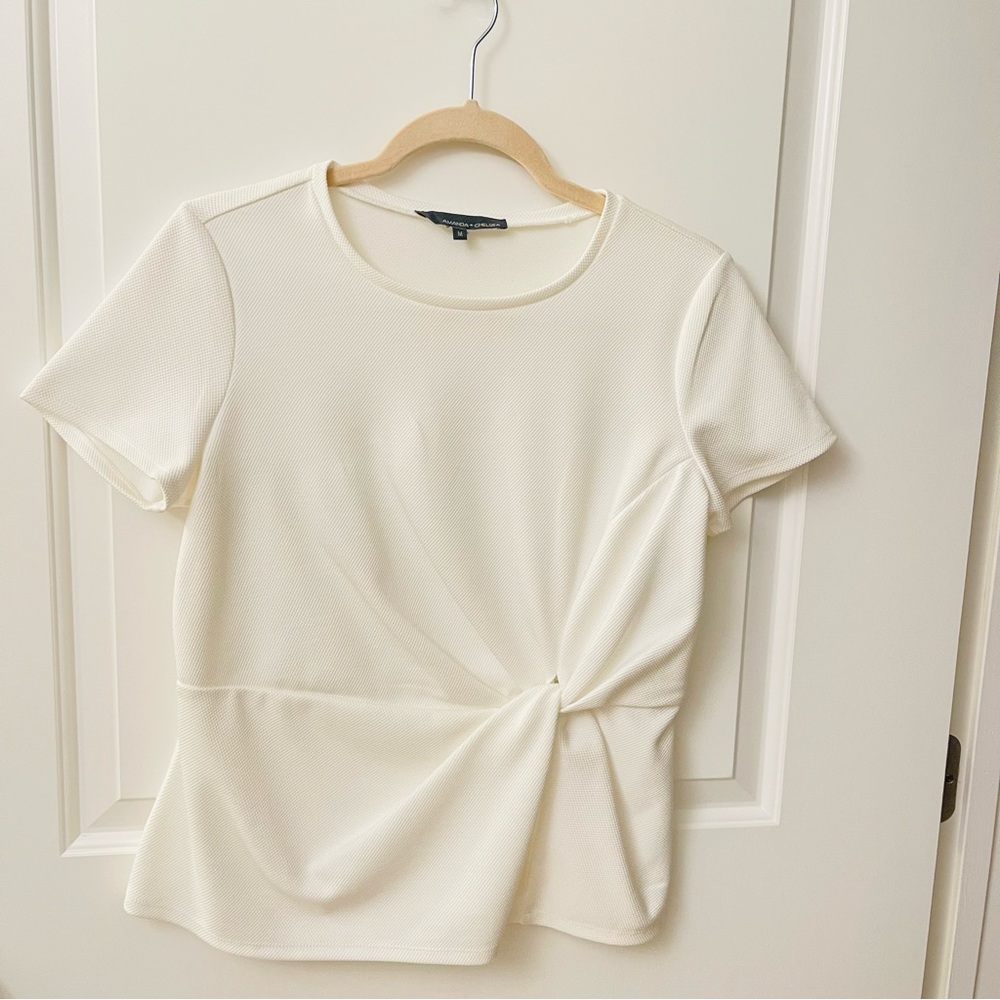 Amanda and Chelsea Cream Knit Top, SZ M